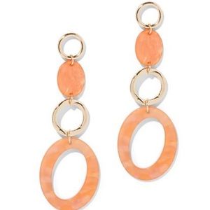 NewYork&Co coral linear drop earrings